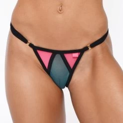 Chiara’s Desires Sheer Bikini -Oh Lola Swimwear Chiaras Desires Sheer Bikini Side Adjustable V String Front