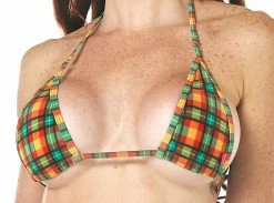 Collins Plaid Micro Bikini -Oh Lola Swimwear Collins Micro Bikini by OH LOLA SWIMWEAR TOP