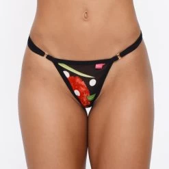 La Coccinelle Sheer Bikini 11 La Coccinelle Sheer Bikini -Oh Lola Swimwear La Coccinelle Sheer Bikini Side Adjustable V String Front