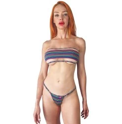 Neon Lights Bandeau Bikini