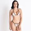 Pacific Pearl White Sequin Micro Bikini With Black Straps 1 Pacific Pearl White Sequin Micro Bikini With Black Straps -Oh Lola Swimwear Pacific Pearl Micro Bikini by Oh Lola Swimwear