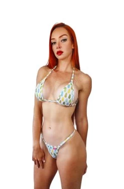 Pineapple Vibes Micro Bikini -Oh Lola Swimwear Pineapple Vibes Micro Bikini by OH LOLA SWIMWEAR Side Adjustable V String scaled 1