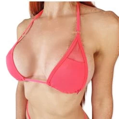 Pink Lotus Micro Bikini -Oh Lola Swimwear Pink Lotus Micro Bikini by OH LOLA SWIMWEAR Semi Sheer Pink Bikini TOP scaled 1