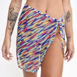 Vibrant Bloom Sheer Pareo 7 Vibrant Bloom Sheer Pareo -Oh Lola Swimwear Vibrant Bloom Sheer Pareo FRONT by Oh Lola Swimwear