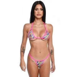 Vibrant Bloom Sheer Bikini