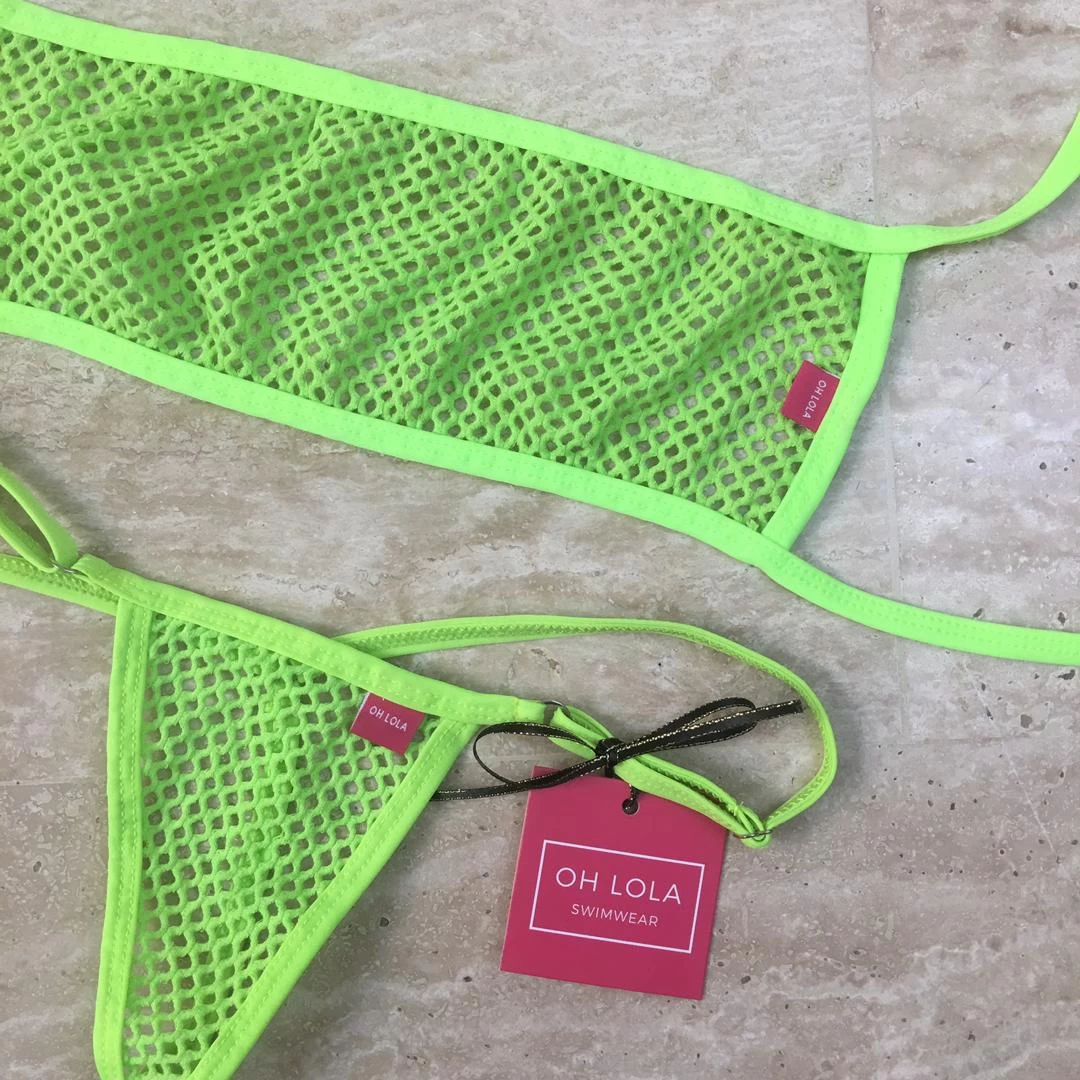 Temptation Bandeau Micro Bikini – Neon Green 7 Temptation Bandeau Micro Bikini – Neon Green - Image 5