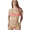 Temptation Bandeau Micro Bikini – Pink/Yellow 2 Temptation Bandeau Micro Bikini – Pink/Yellow -Oh Lola Swimwear X2A2117 scaled 1
