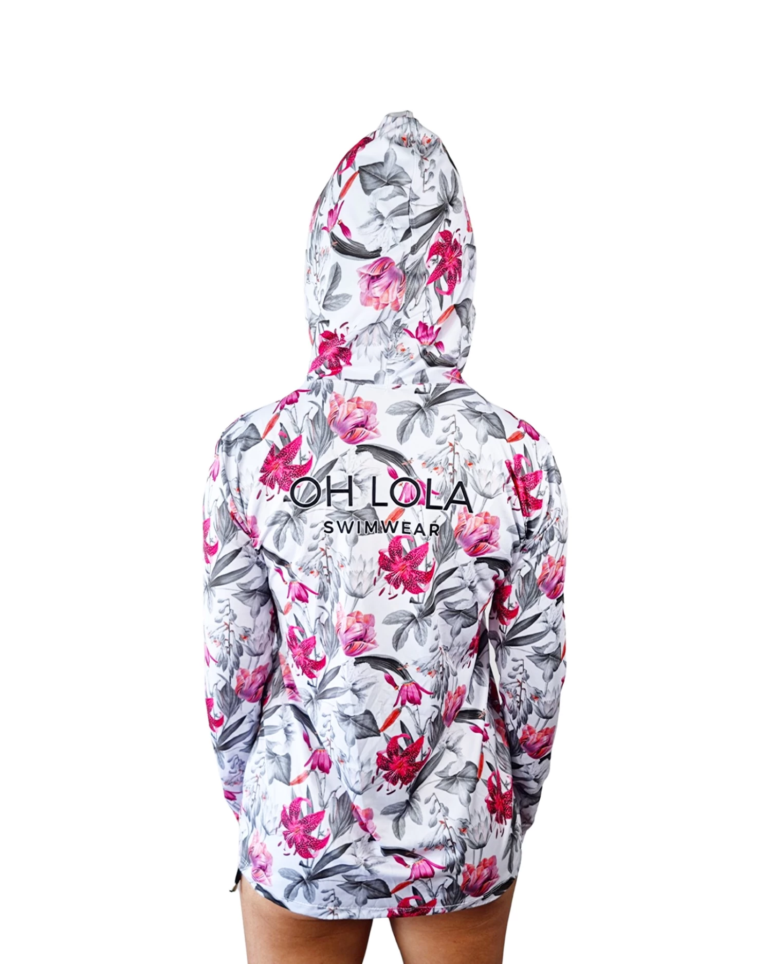 Enchanted Hooded Fishing Shirt – White/Floral 4 Enchanted Hooded Fishing Shirt – White/Floral - Image 2