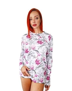 Enchanted Fishing Shirt – White/Floral