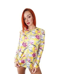 Enchanted Fishing Shirt – Yellow/Floral