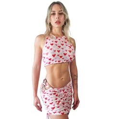 Love Hearts Sheer Dress (White)