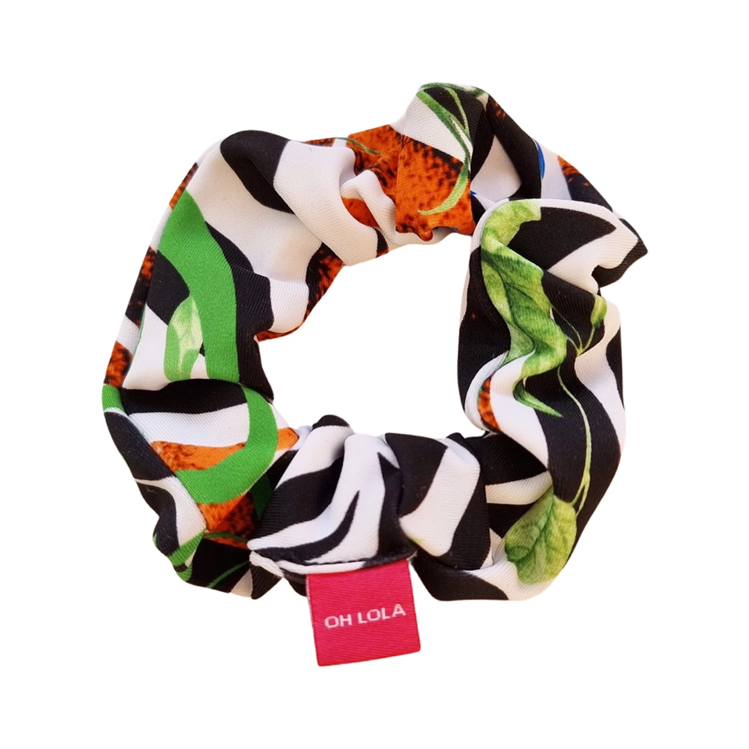 Tropical Hair Scrunchies – 5 Pieces Set 4 Tropical Hair Scrunchies – 5 Pieces Set - Image 2