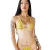 Houndstooth Micro Bikini – Green/Yellow -Oh Lola Swimwear image 6487327 2022 01 20T135217.549